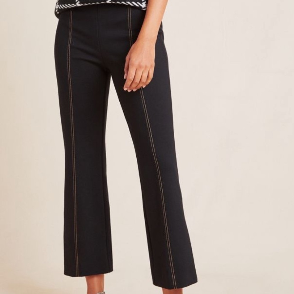 Anthropologie essential crop flare stretch pant -M